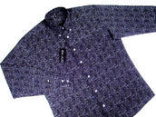 View Item New Mod Retro 60's BLACK Paisley Long Sleeve Shirt 